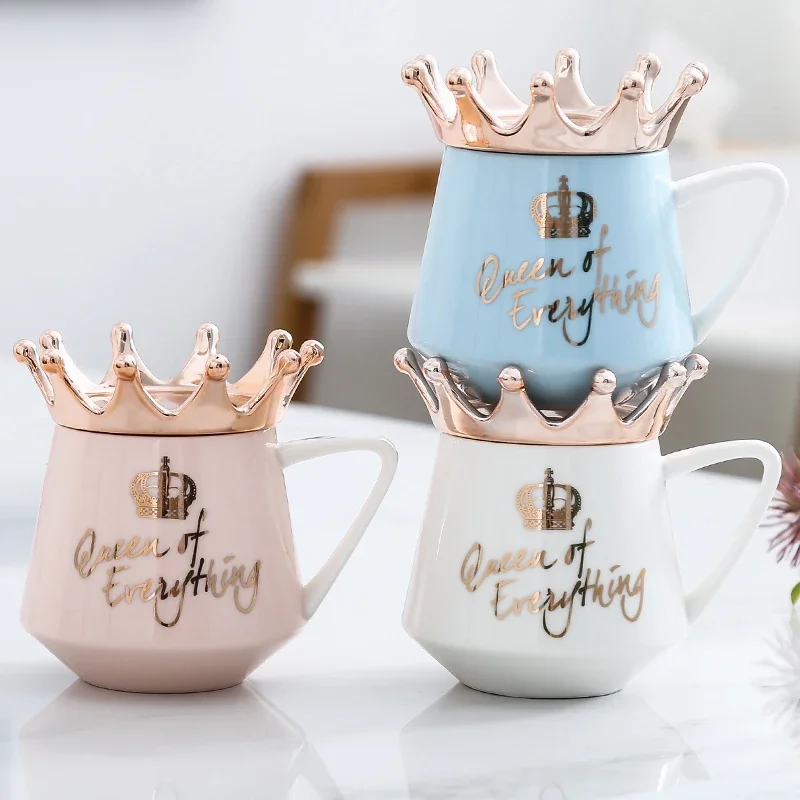 kf-Sb8bda6c5904540809e566dbdfce08cf54-Creative-Crown-Mug-Multi-Color-mugs-with-spoon-lid-Coffee-Milk-Cup-Cute-Ceramic-Mug-300ml